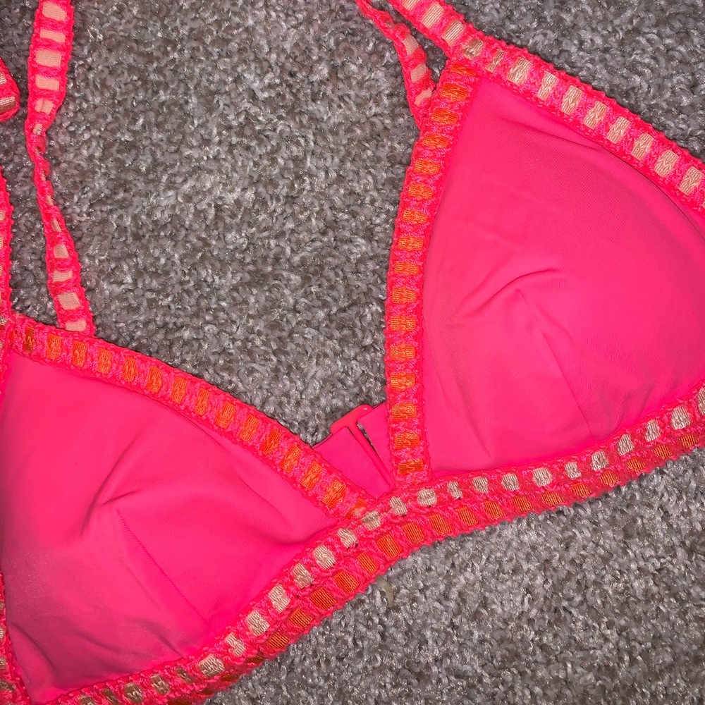 Victorias Secret Pink & Orange Bikini Top size S - Picture 4 of 7